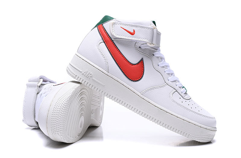 white air forces mid tops