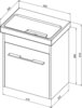 Aquanet 254069 Тумба с раковиной Августа 50 (Moduo Slim) цв. белый (254069)