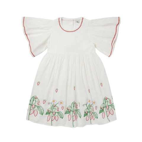 Платье Stella McCartney Kids Embroidered Cotton Jacquard