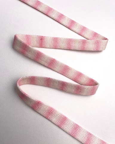 Шнур, цвет: розово-белый, ширина 14мм