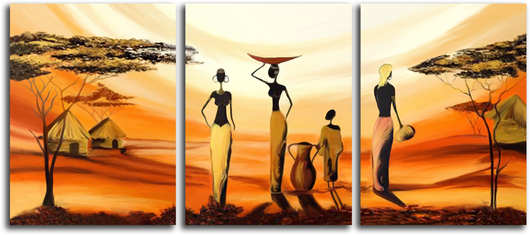 Природа Модульная картина "Африканские девушки" М458.png