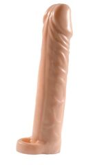 Телесная насадка-удлинитель Extension sleeve с подхватом - 17 см. - 