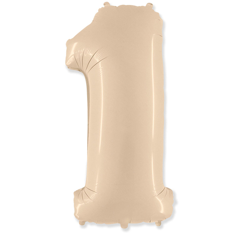 Цифра "1" Кремовая