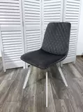 фото 2 Стул DAIQUIRI BLUVEL-14 GREY / белый каркас, велюр М-City на profcook.ru
