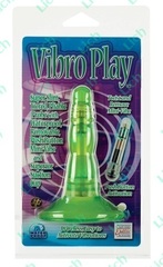 Зелёная анальная вибропробочка VIBRO PLAY