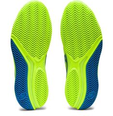Женские теннисные кроссовки Asics Gel-Resolution 9 Clay - hazard green/reborn blue