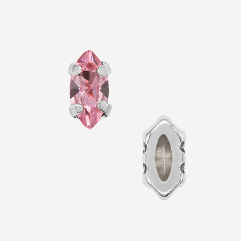 Кристалл Маркиз (Marquise Fancy Stone) в цапах, оттенок 