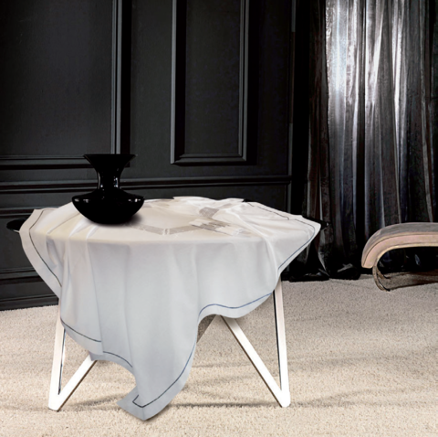 Скатерть 180x270 и 12 салфеток Cesare Paciotti Golden белые