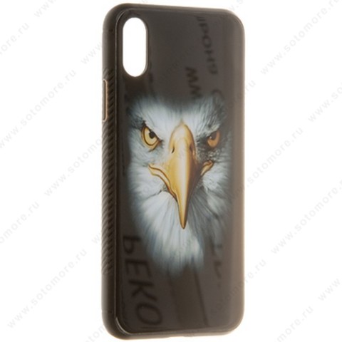 Накладка для Apple iPhone XS/ X серия хищники орел