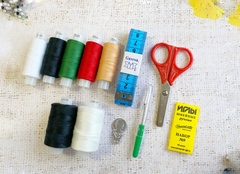 Нитки армированные "Хозяюшка" 100лл 200м 2шт, 35лл 200м 5шт, в уп 7шт.