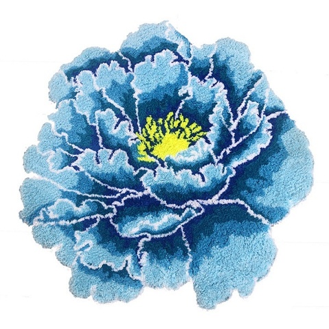 Коврик для ванной 73х73 Carnation Home Fashions Peony Flower Blue FLW73BLU