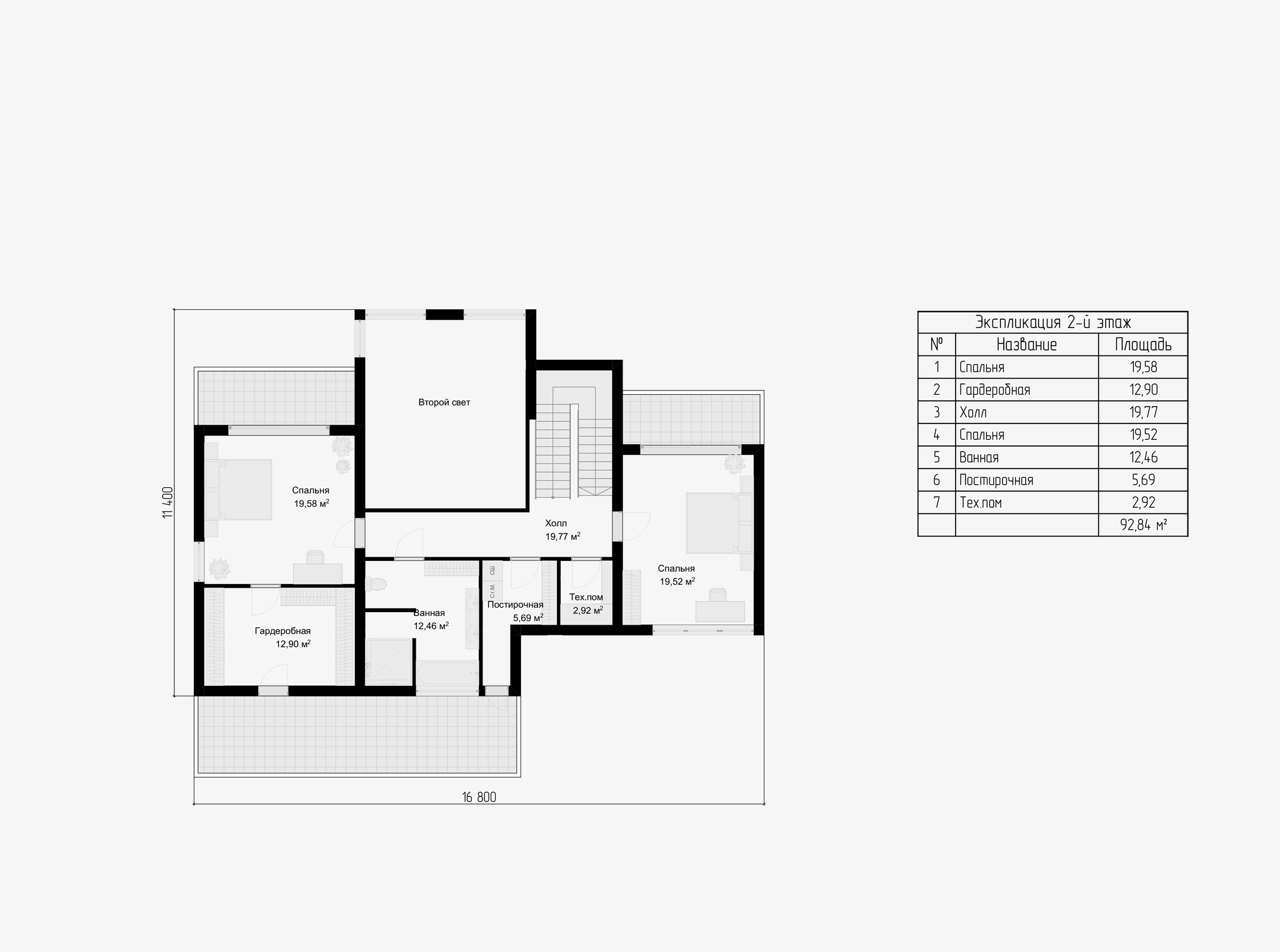 Проект элитного премиум дома из газобетона с гаражом Manhattan 251 м²