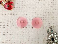 Пуговицы блузочные, d 1,1 см, 2 прокола, розовый