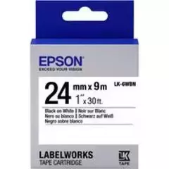 656006 Картридж EPSON с лентой LK-6WBN (лента стандартная 24мм, Бел./Черн.)