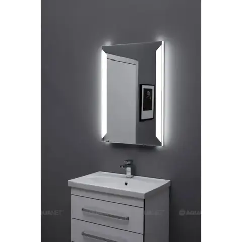 Aquanet 196648 Зеркало Сорренто 6085 с LED подсветкой, 600х850x32 мм, инфракрасный выключатель (196648)