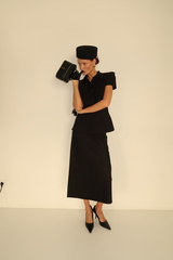 КОМПЛЕКТ MISS LEE ЖАКЕТ И ЮБКА ЧЕРНЫЙ