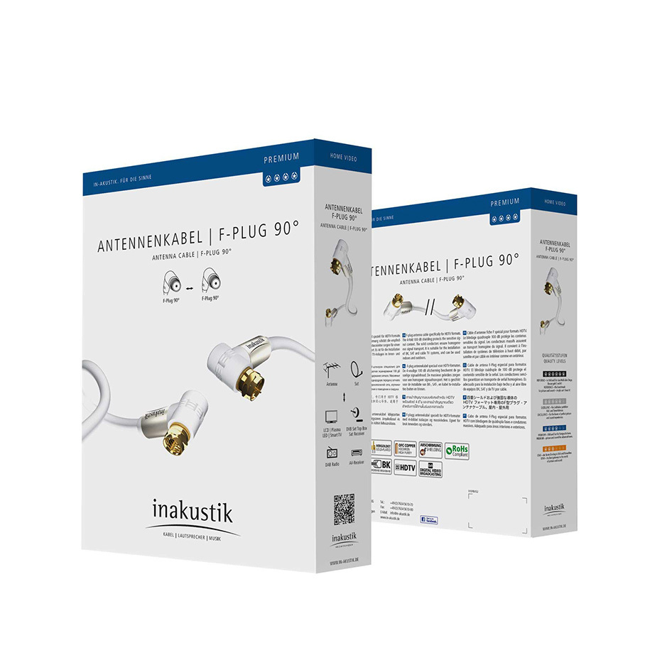 Inakustik Premium HDTV Antenna, 100 dB, F-Plug 90°