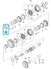 ПОДШИПНИК КПП ПЕРВ ВАЛА ЗАДНИЙ MATIZ 1,0, AVEO 1,2