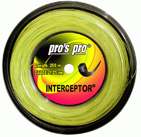 Теннисные струны Pro's Pro Interceptor (200 m) - lime