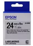 656009 Картридж EPSON с лентой LK6SBE (Лента матовая 24мм, Мат.Сереб/Черн. для LW-700/900P)