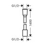 Hansgrohe 28260000 Designflex Душевой шланг, текстильный, 160 см, хр