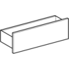 Настенная полка Geberit Smyle Square: B=45см, H=14.8см, T=15см, темно-серый / с порошковой окраской, матовый, белая / блестящая лакированная