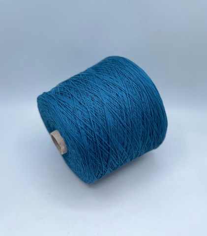 Бобинная пряжа (пр.Италия), art.Cotone, 350м/100 гр. 100%Хлопок, цвет-Синий петроль , арт.34862