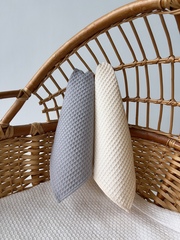 Вафельные салфетки для кормления ваниль+серый