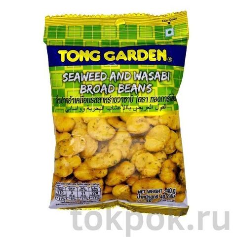 Снек из бобов нута с васаби и морской капустой Tong Garden, 40 гр