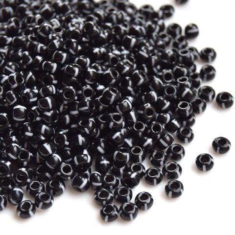 Бисер чешский полосатый Preciosa 23300, размер 8/0