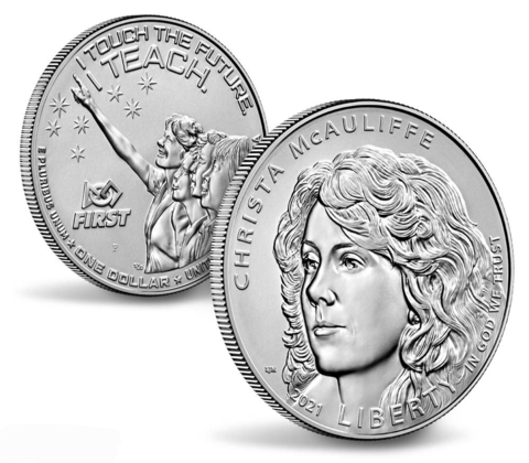 1 доллар Commemorative Christa McAuliffe США 2021 год