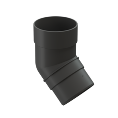 Колено 45 для водосточной трубы Premium, графит