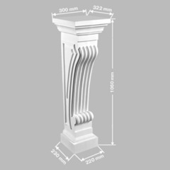 Пьедестал для камина Decomaster 68687 1060х300х322мм