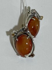 Муссон (серьги из серебра)