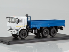 KAMAZ-43118 6x6 flatbed truck restyling white-blue 1:43 Start Scale Models (SSM)