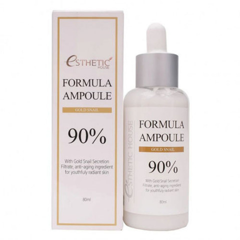 Esthetic House Formula Ampoule Gold Snail - Сыворотка для лица с муцином улитки