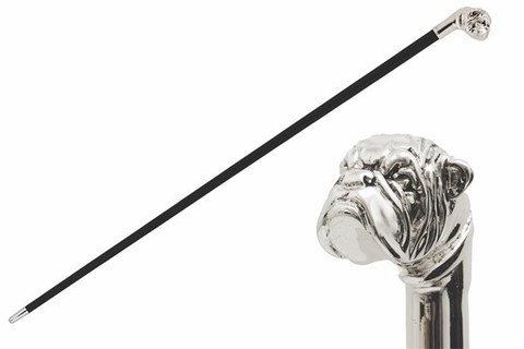 Трость мужская Pasotti Silver Bulldog Cane, Италия.