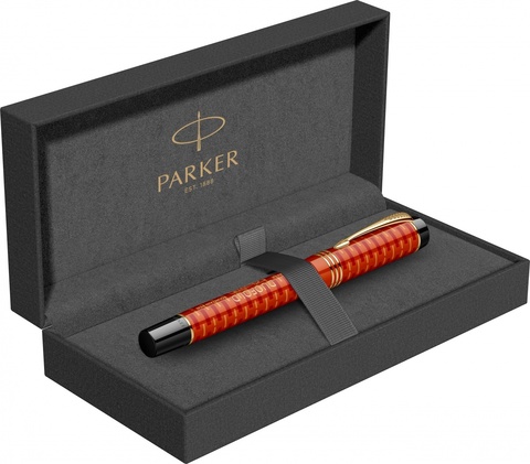Ручка перьевая Parker Duofold 100th Anniversary LE, Red GT, F (2123551)