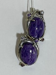 Муссон (серьги из серебра)