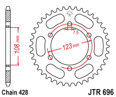 Звезда ведомая JTR696 50