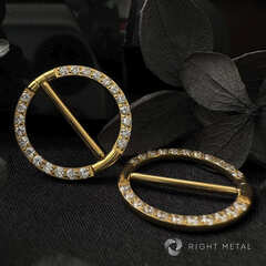 Кликер Barbell Crystal PVD Yellow 1.6мм