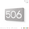 Номер на дверь 506, табличка на дверь для офиса, квартиры, кабинета, аудитории, склада, серая 120х70 мм, Айдентика Технолоджи