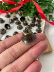 Колокольчик металлический, для декора и творчества, диаметр 2 см, цвет бронза, набор 25 шт.