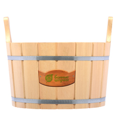 Ушат «шайка» 12 л. с пластиковой вставкой, липа