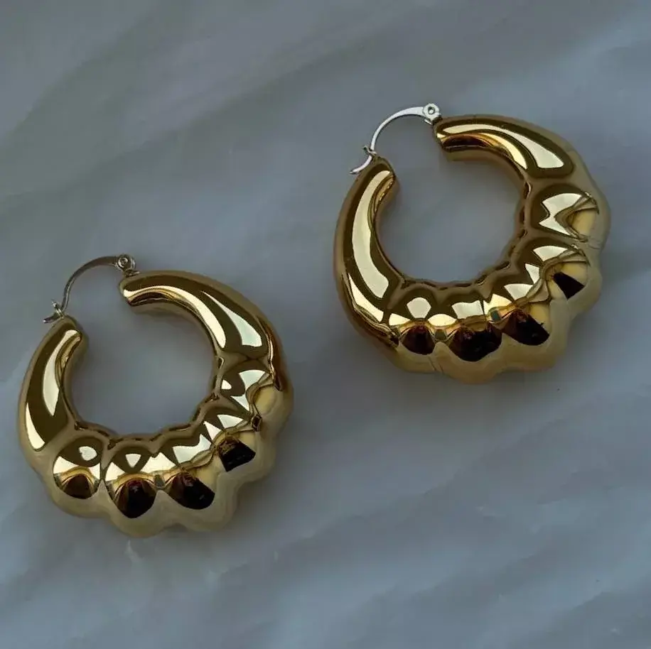 Серьги под золото