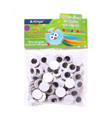 
          Материал декоративный Alingar "Глазки", d=1,5 см, 80 шт, круглые, черные, пакет с европодвесом