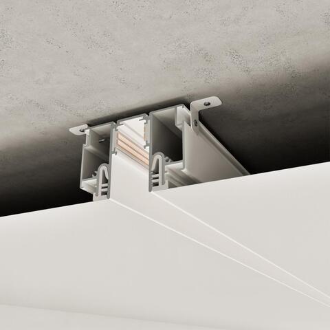 135325 NT25 000 белый Шинопровод для монтажа в натяжной потолок 2м (CLAMP) IP20 48V FLUM