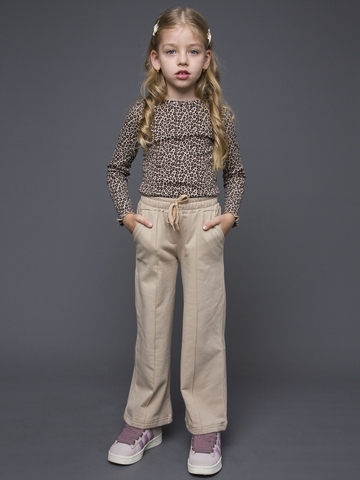 031_ОС25 Брюки для девочки, бежевый
