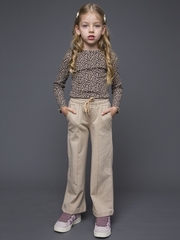 031_ОС25 Брюки для девочки, бежевый