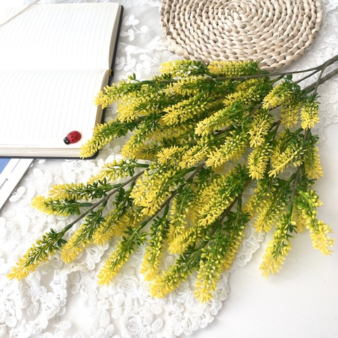 Мимоза желтая, ветка 65 см, реалистичная, набор 2 ветки.